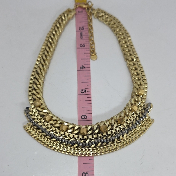 Stella & Dot Gold and Silver Statement Necklace - Picture 8 of 10